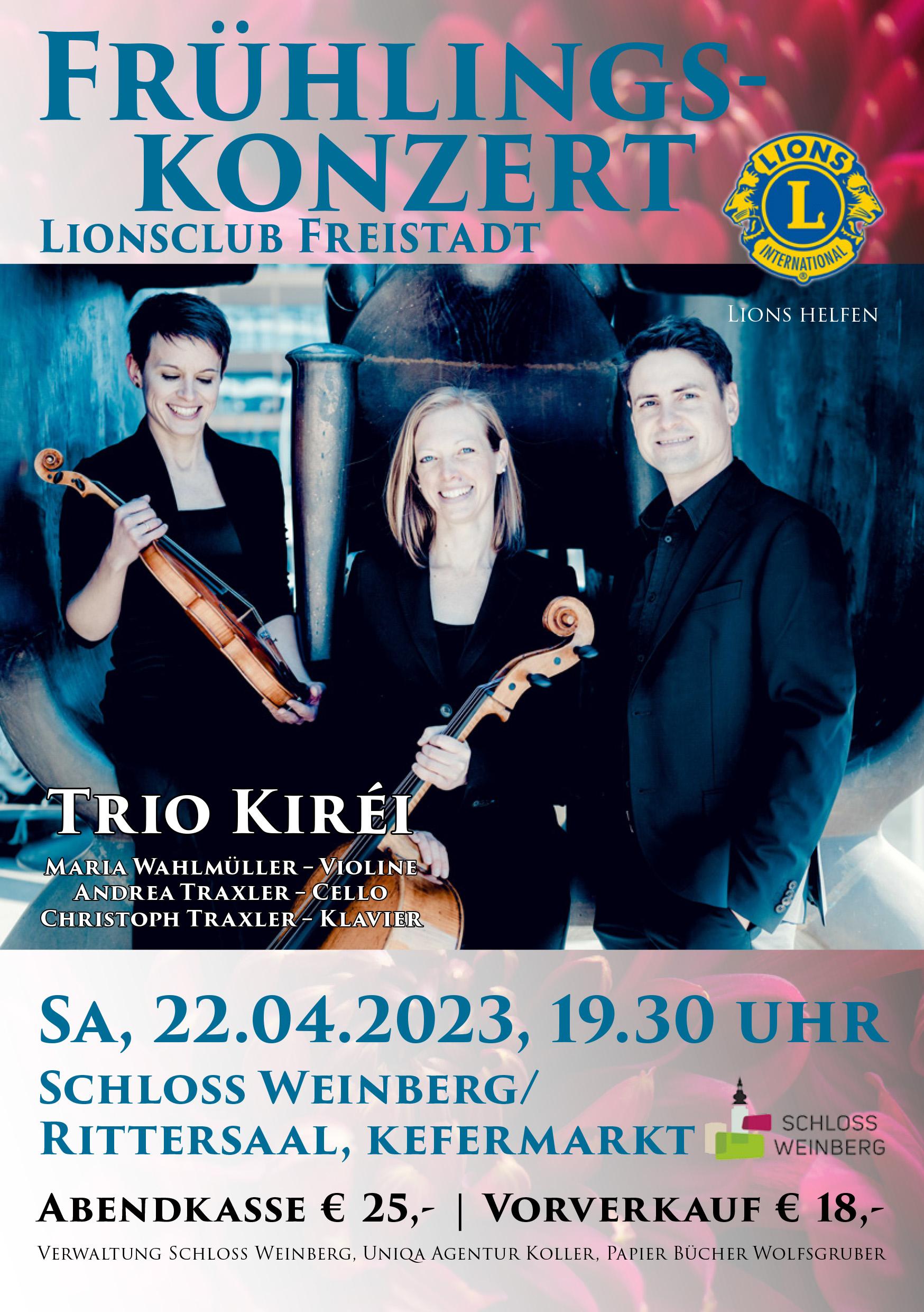 Plakat des Fruehlingskonzerts des Lionsclub Freistadt